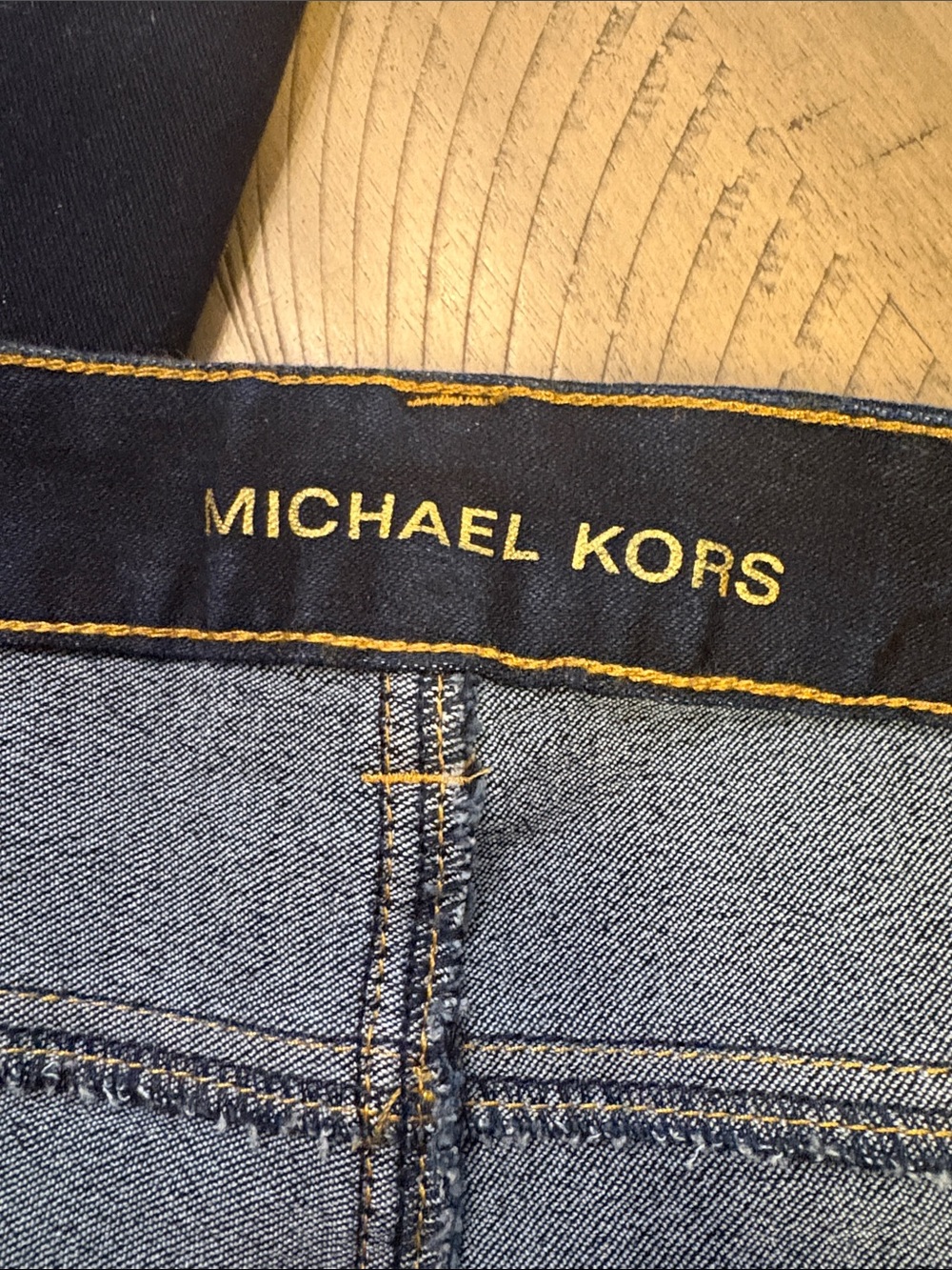 MICHAEL Michael Kors size 12 Dark Blue Women's Flare Jeans 592 - Picture 8 of 10